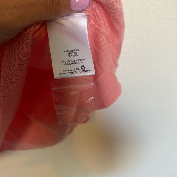 NWT Laura Scott Sleeveless Solid Pink Round Neck Pullover Sweater Too 2X - Picture 7 of 10